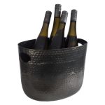 Aluminium 'Gunmetal look' Hammered Surface Handled Wine Bowl — APS