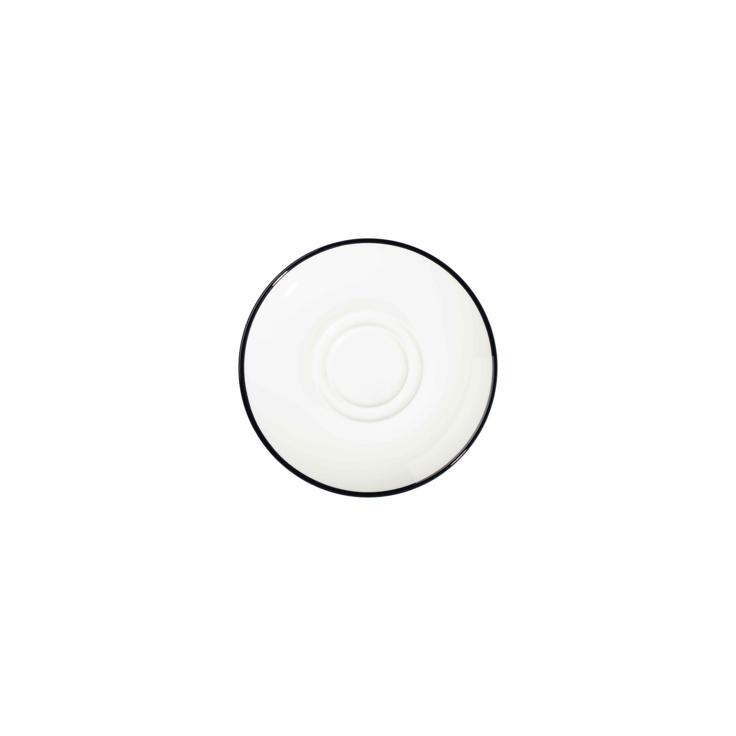 Modest Black Double Well Saucer 16cm / 6.25" — Modest