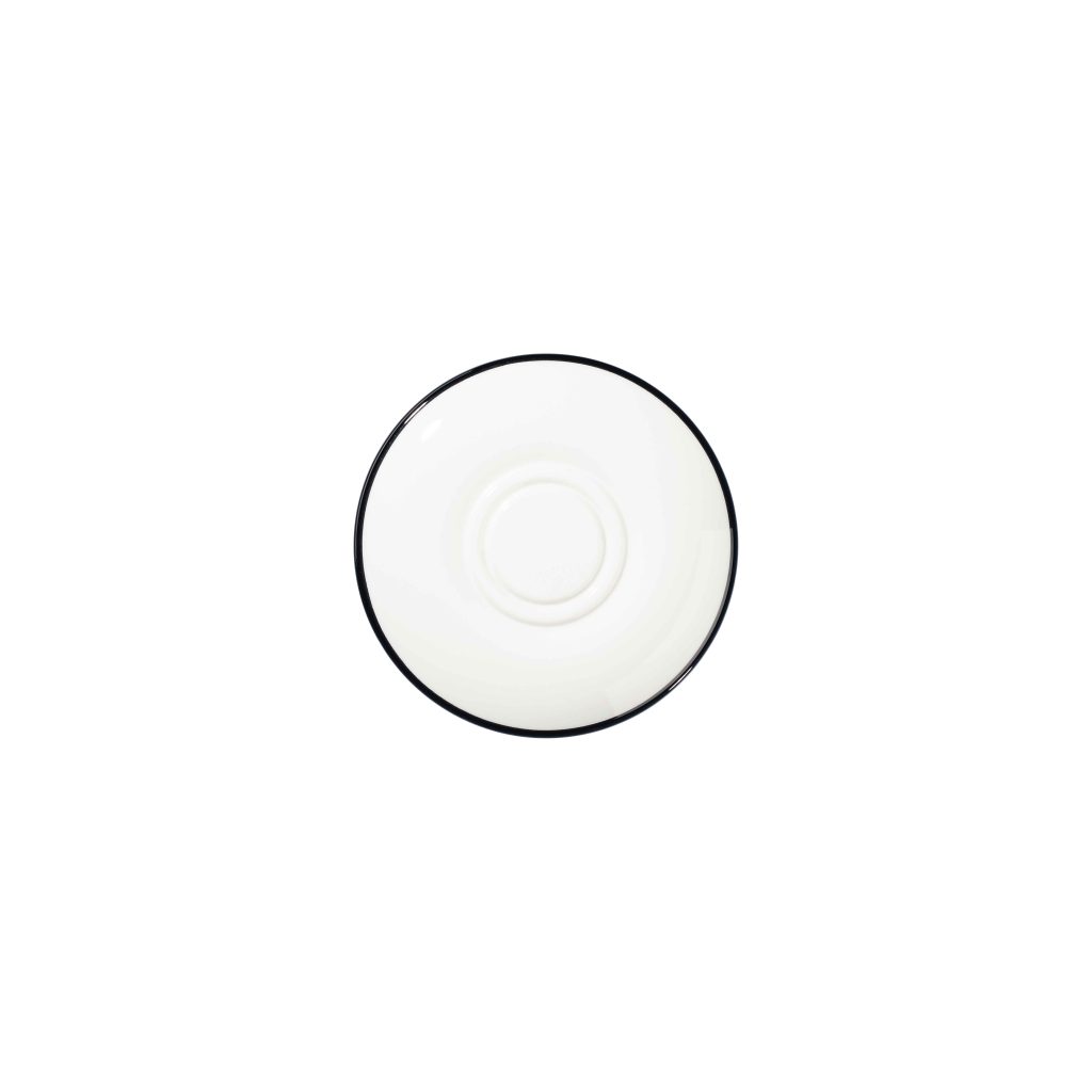 Modest Black Double Well Saucer 16cm / 6.25" — Modest
