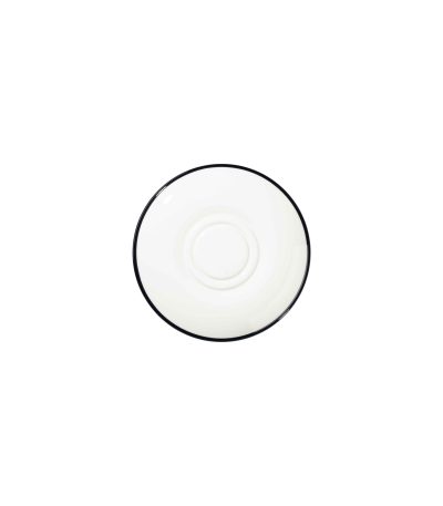 Modest Black Double Well Saucer 16cm / 6.25" — Modest
