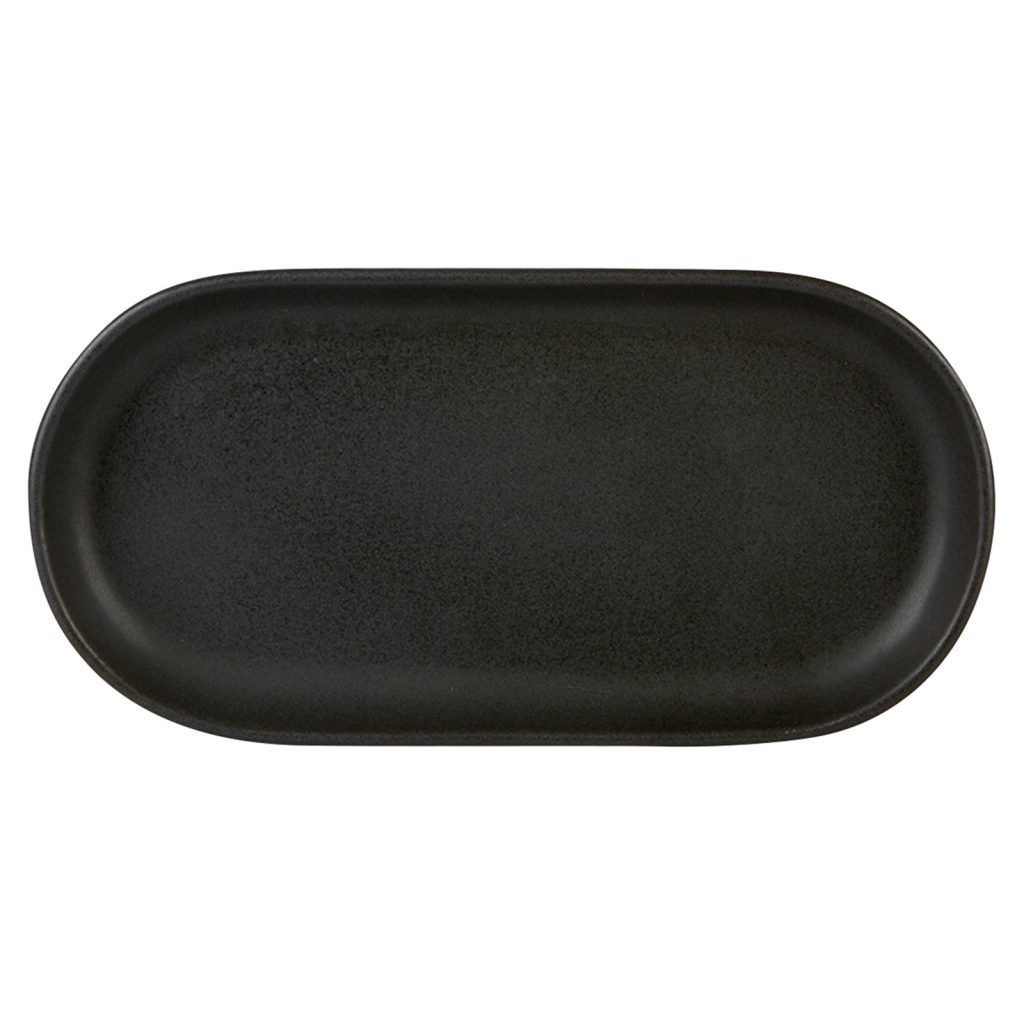 Rustico Carbon Oval Tray 30x 15cm — Rustico