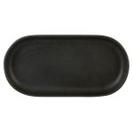 Rustico Carbon Oval Tray 30x 15cm — Rustico