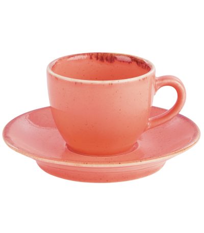 Coral Espresso Saucer 12cm/4.5" — Seasons by Porcelite