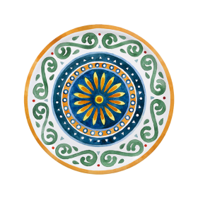 Saturnia Capri pizza plate